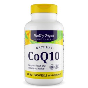 Healthy Origins CoQ10 etiqueta frontal