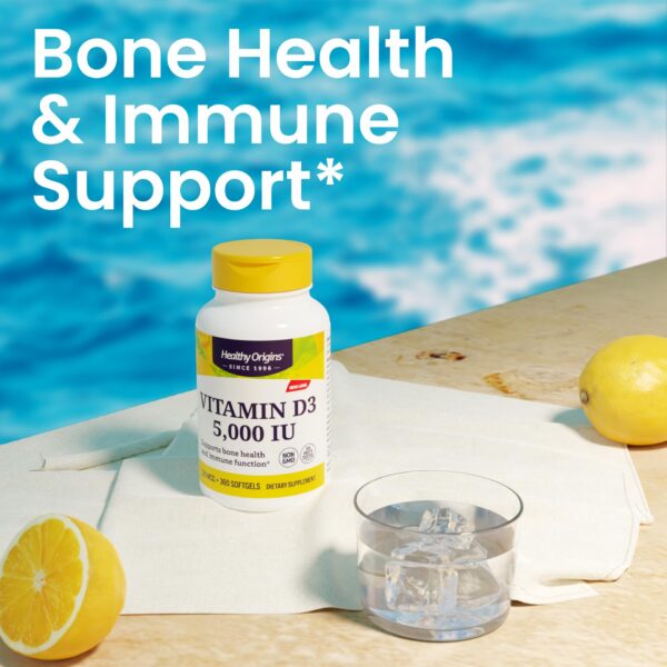 Healthy Origins d3 5000 iu protección huesos y sistema inmune