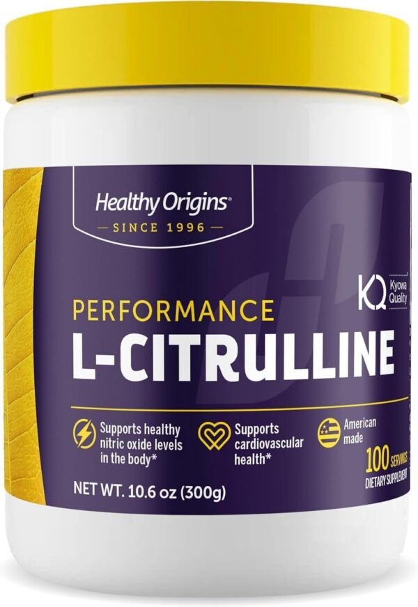 Frasco de Healthy Origins L-Citrulline frente