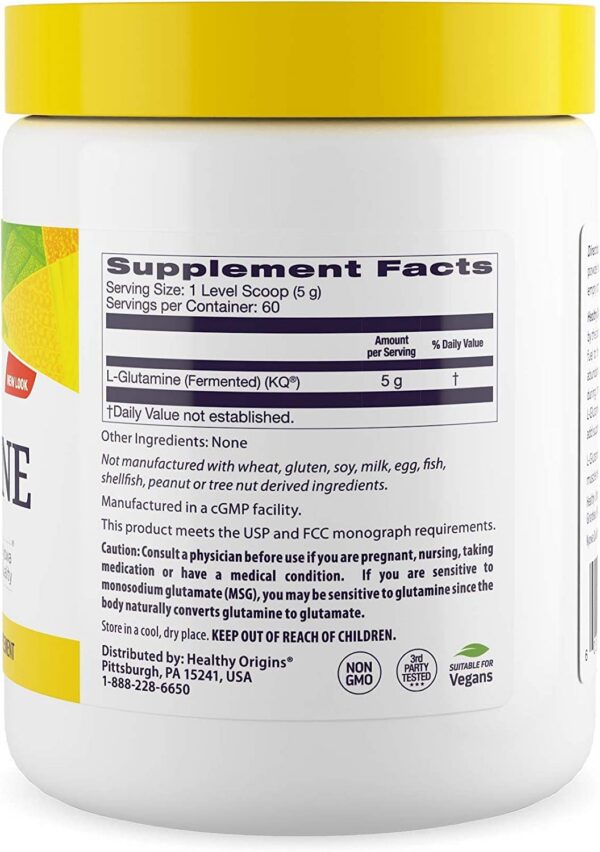 Version 1.0.0 Etiqueta de L-glutamina Healthy Origins