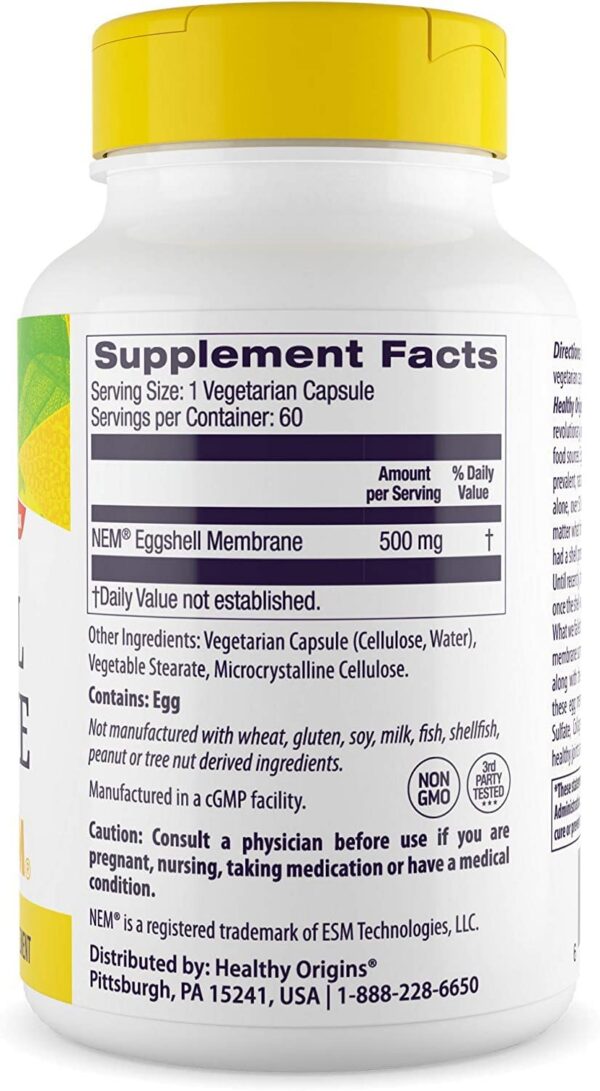 Etiqueta del producto Healthy Origins NEM