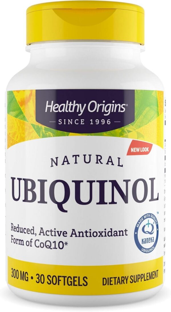 Frente del envase Ubiquinol 300 mg Healthy Origins