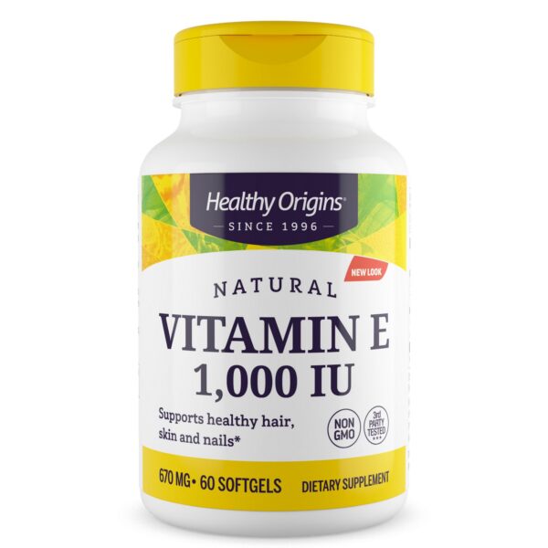 Frente de Healthy Origins Vitamina E 1000 UI