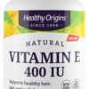 Frasco Healthy Origins Vitamina E 400 UI frontal