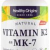 Healthy Origins Vitamina K2 100 mcg cápsulas vegetales 60 conteo