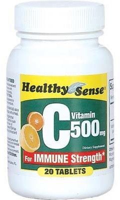 Healthy Sense Vitamina C 500mg frasco suplemento