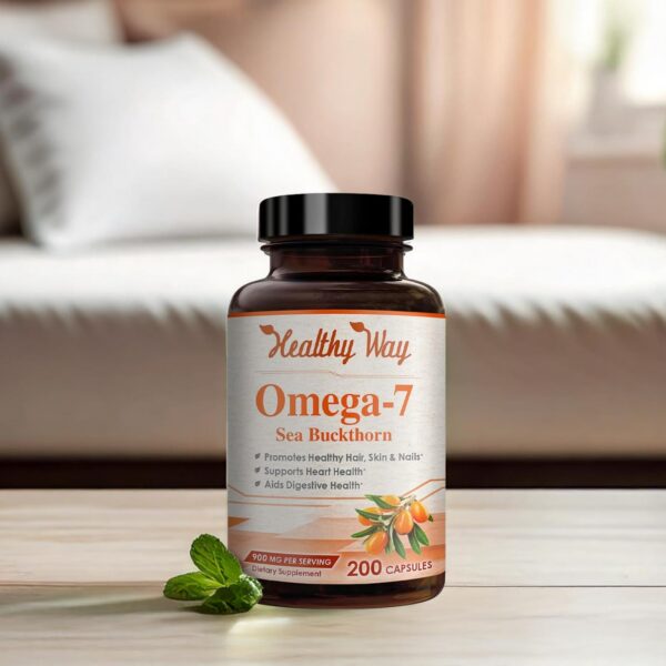 Frasco Healthy Way Omega 7 con cápsulas