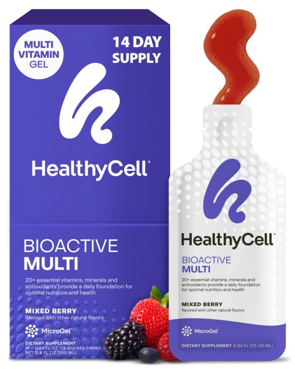 Version 1.0.0 HealthyCell Bioactive multivitamin líquido frente