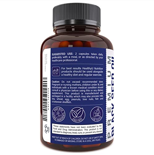 Healthyu cápsulas aceite semilla negra etiqueta