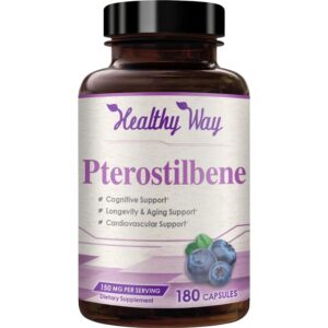 Frasco de HealthyWayRx Pterostilbene 150 mg