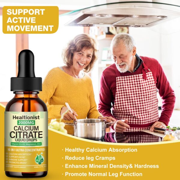 Frasco de calcio citrato 2000 mg