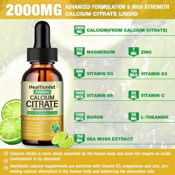 Gotero de citrato de calcio