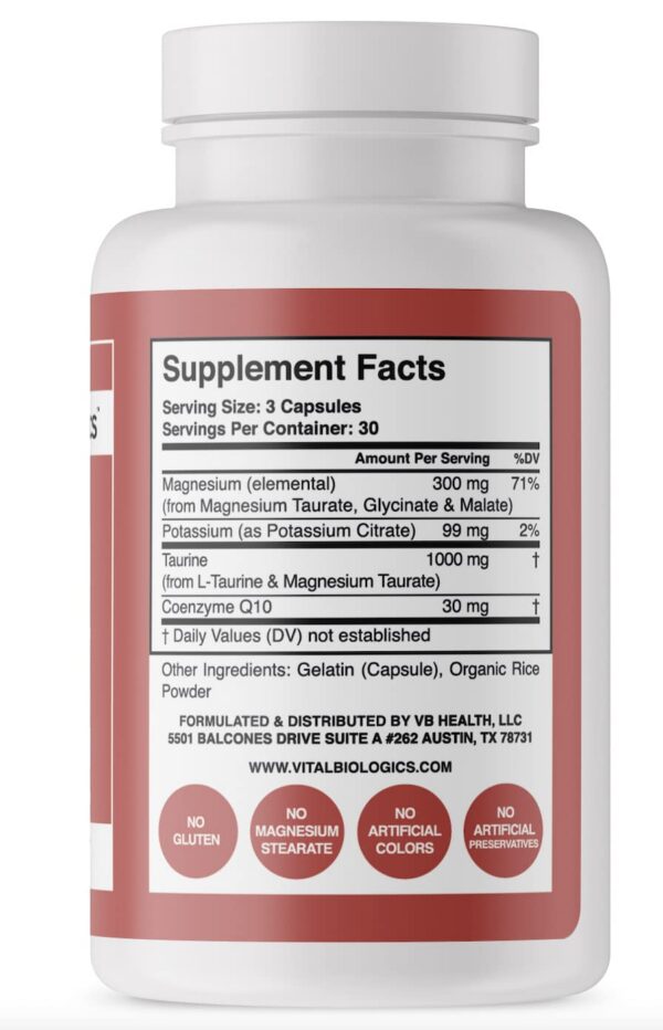 Etiqueta del producto Heart Calm detalle