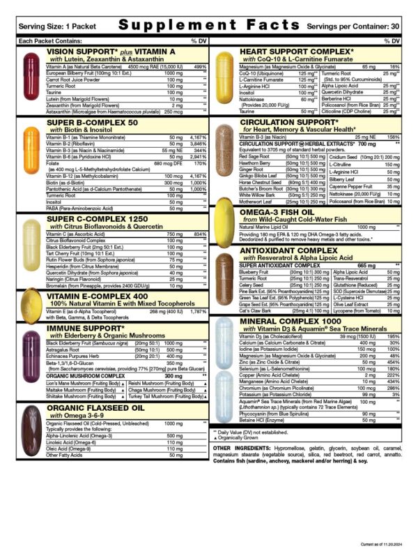 Heart Start suplemento vitaminas antioxidantes y minerales