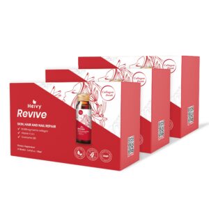 Frente de la botella Heivy Colageno liquido Rojo