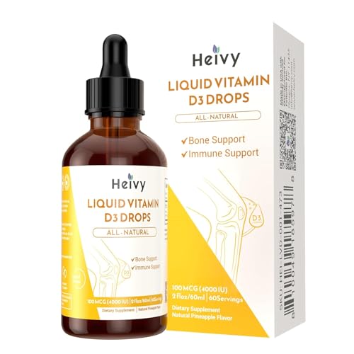 Botellas de gotas líquidas de vitamina D3 Heivy paquete de dos