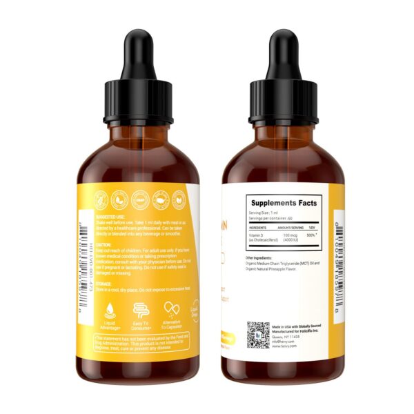 Etiqueta de Heivy Gotas Vitamina D3