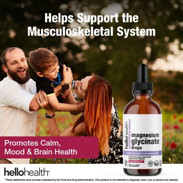 Botella de magnesio glicinato Hello Health