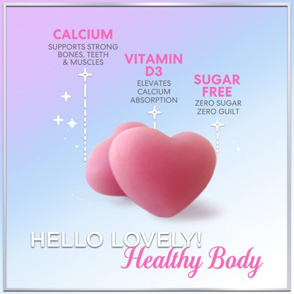 Frasco de gomitas calcio Hello Lovely