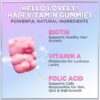 Hello Lovely frasco gomitas biotina para cabello piel y uñas