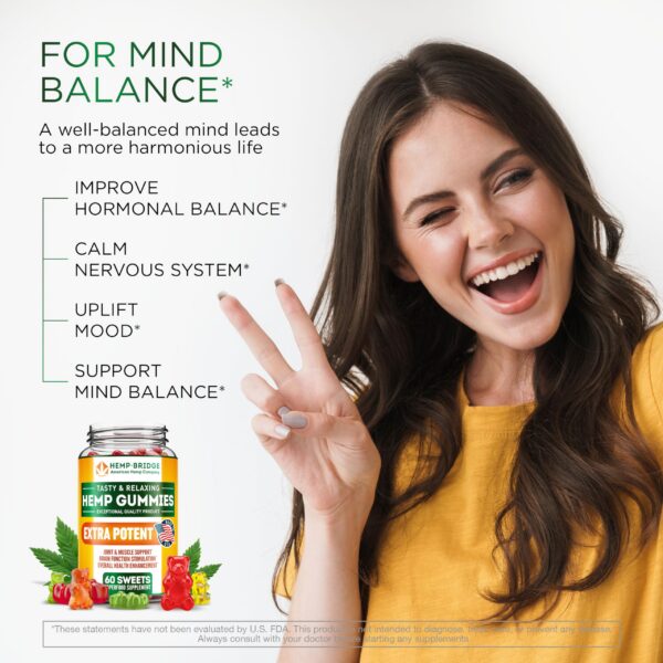 Detalle de gomitas y etiqueta