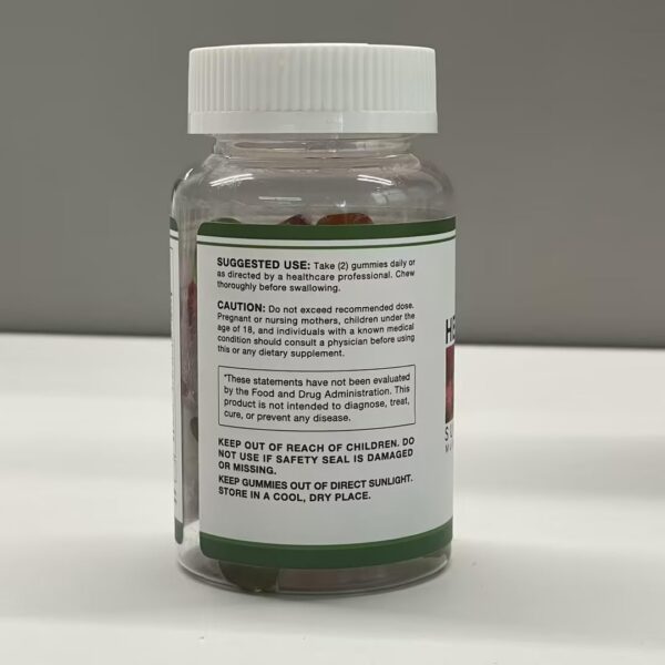 Etiqueta frontal de Gomitas Omega Pitaya