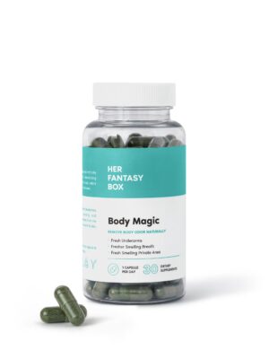 Version 1.0.0 Her Fantasy Box cápsulas de clorofila Body Magic envase