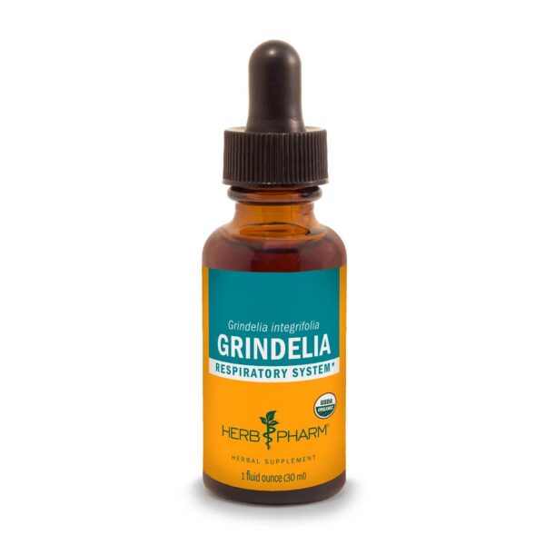 Botella de extracto líquido de Grindelia Herb Pharm 1 onza