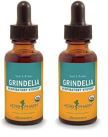 Version 1.0.0 Extracto líquido Herb Pharm Grindelia para sistema respiratorio 1 onza