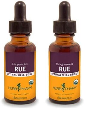 Botella de extracto líquido orgánico de Rue Herb Pharm