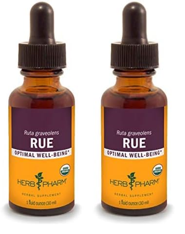 Botella de extracto líquido orgánico de Rue Herb Pharm