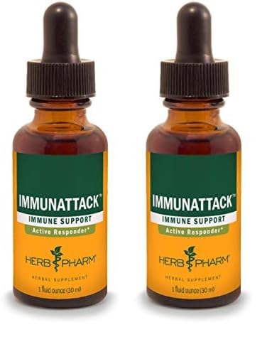 Version 1.0.0 Herb Pharm Immunattack fórmula líquida para sistema inmunológico