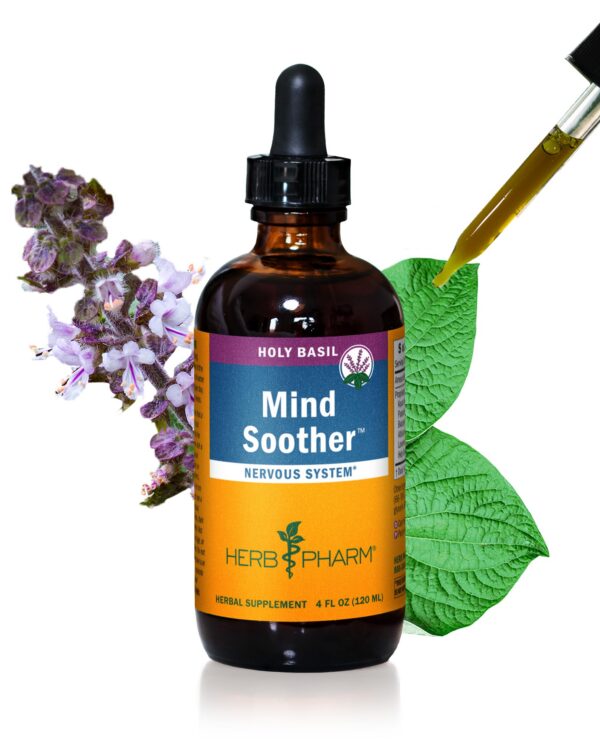 Herb Pharm Mind Soother Kava suplemento botella frontal 4 oz