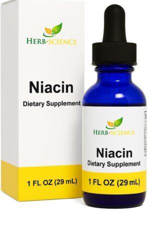 Herb-Science gotas líquidas vitamina B3 niacina botella