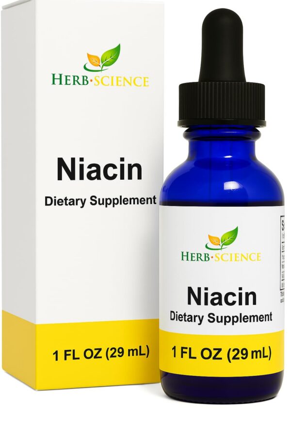 Herb-Science gotas líquidas vitamina B3 niacina botella