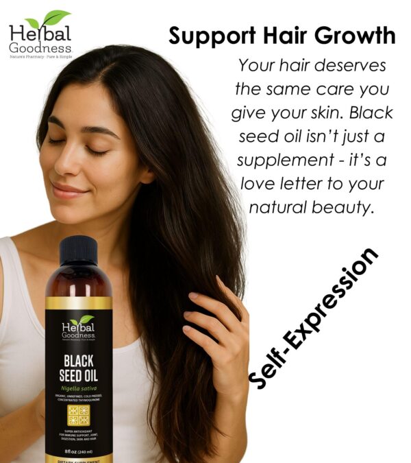 Frasco de aceite de semilla negra con gotero