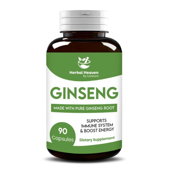 Herbal Heaven cápsulas de ginseng natural 90 unidades