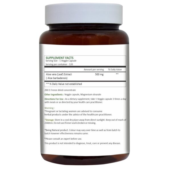 Version 1.0.0 Suplemento HERBAL HILLS aloe vera 500 mg para salud digestiva y piel