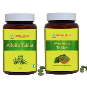 Version 1.0.0 HERBAL HILLS tabletas alfalfa y moringa combo