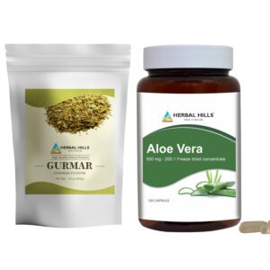 Pack combinado de té Gurmar y cápsulas de Aloe Vera Herbal Hills