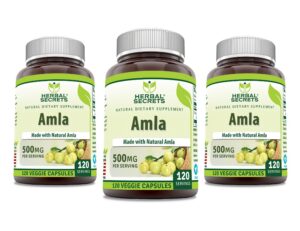 Herbal Secrets Amla 500 mg Cápsulas vegetales