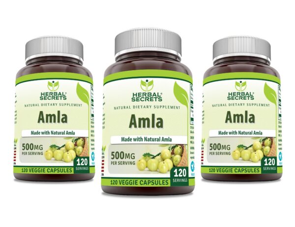 Herbal Secrets Amla 500 mg Cápsulas vegetales