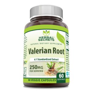 Suplemento extracto raíz de valeriana Herbal Secrets 60 cápsulas vegetales