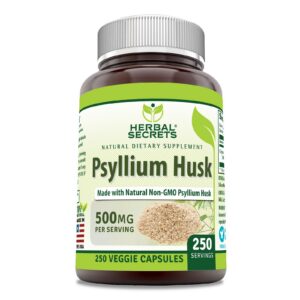 Version 1.0.0 Herbal Secrets psyllium suplemento 500mg 250 cápsulas vegetales