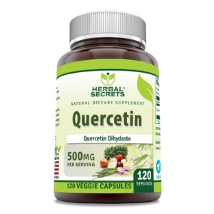 Herbal Secrets Quercetin 500 mg etiqueta frontal