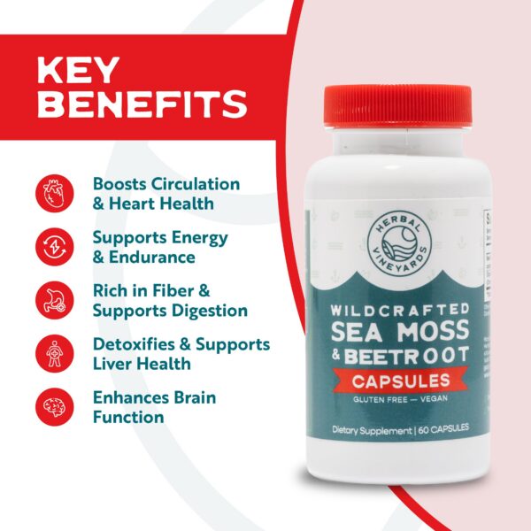 Cápsulas vegetales con Musgo Marino y Remolacha