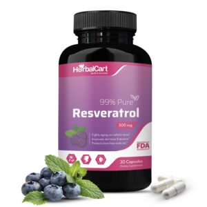 Etiqueta frontal de Resveratrol 500 mg