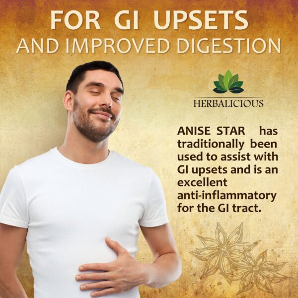 Etiqueta frontal del suplemento Herbalicious Star Anise