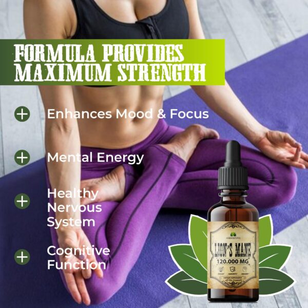 Frasco y etiqueta Herbalicious Melena de León suplemento