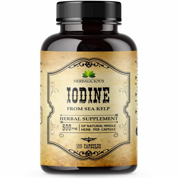 Botella de HERBALICIOUS Tabletas de Yodo